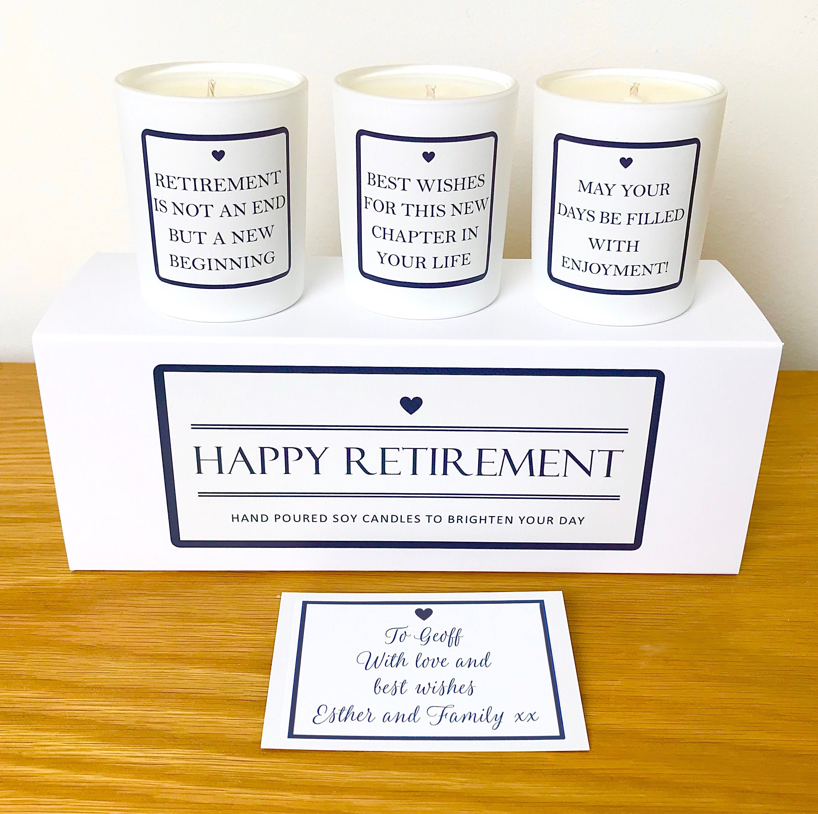 Retirement Gift Candle gift set Scented Candle Candle Etsy