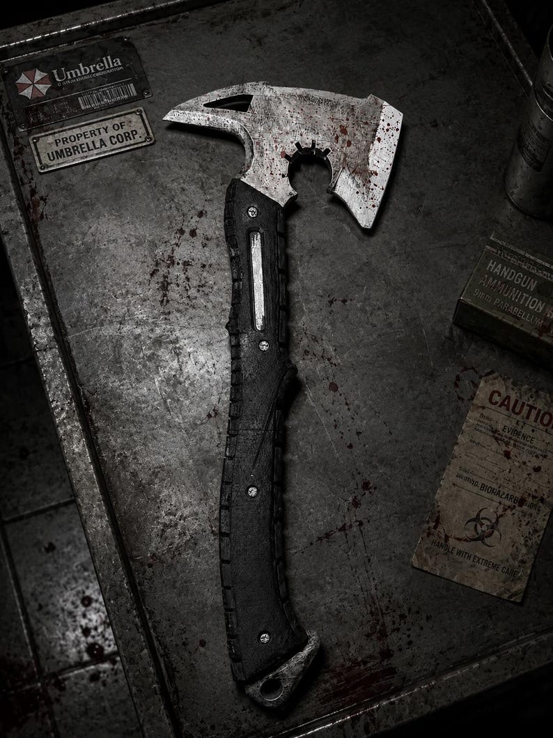 Leon Kennedy Axe Prop Replica | Resident Evil Requiem Inspired Cosplay Weapon | Handcrafted Display Piece image 1
