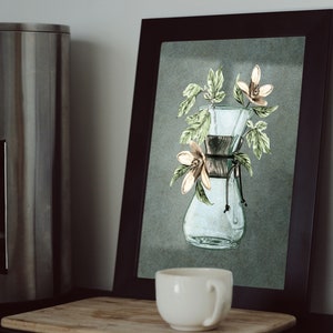 A4 Chemex Coffee Maker Illustrated Print