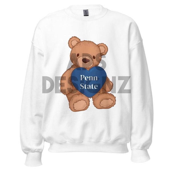 PENN STATE | Teddy bear vintage heart college sweatshirt