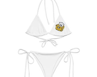 Wolverines mich bikini set mascotte vintage retro stampato college game day portellone letto festa regalo impegno merch