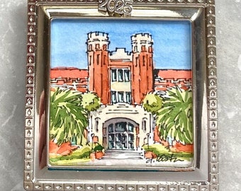 FSU Graduation Ornament: Westcott Building Watercolor, Florida State University Graduate or Alumni Gift