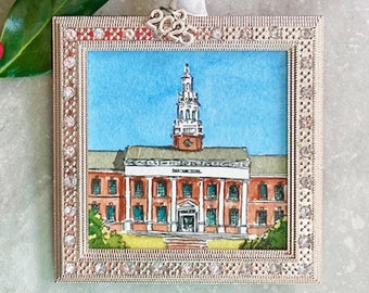 Troy University Graduation Ornament: Hand-Painted Watercolor, Class of 2026