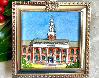 Troy University Ornament, Graduation 2026 watercolor painting for Troy student graduate or alumni gift