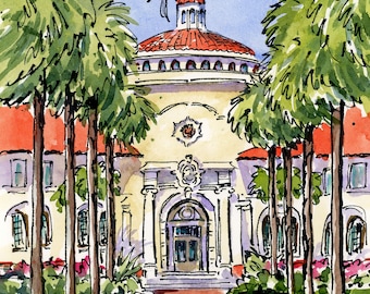 VSU Graduation Watercolor Print, Valdosta State University, Class of 2026