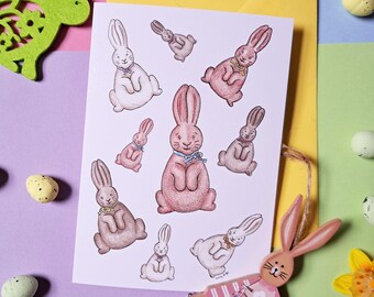 Chocolate Bunnies Easter card