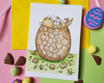 Chocolate Bunny Easter card