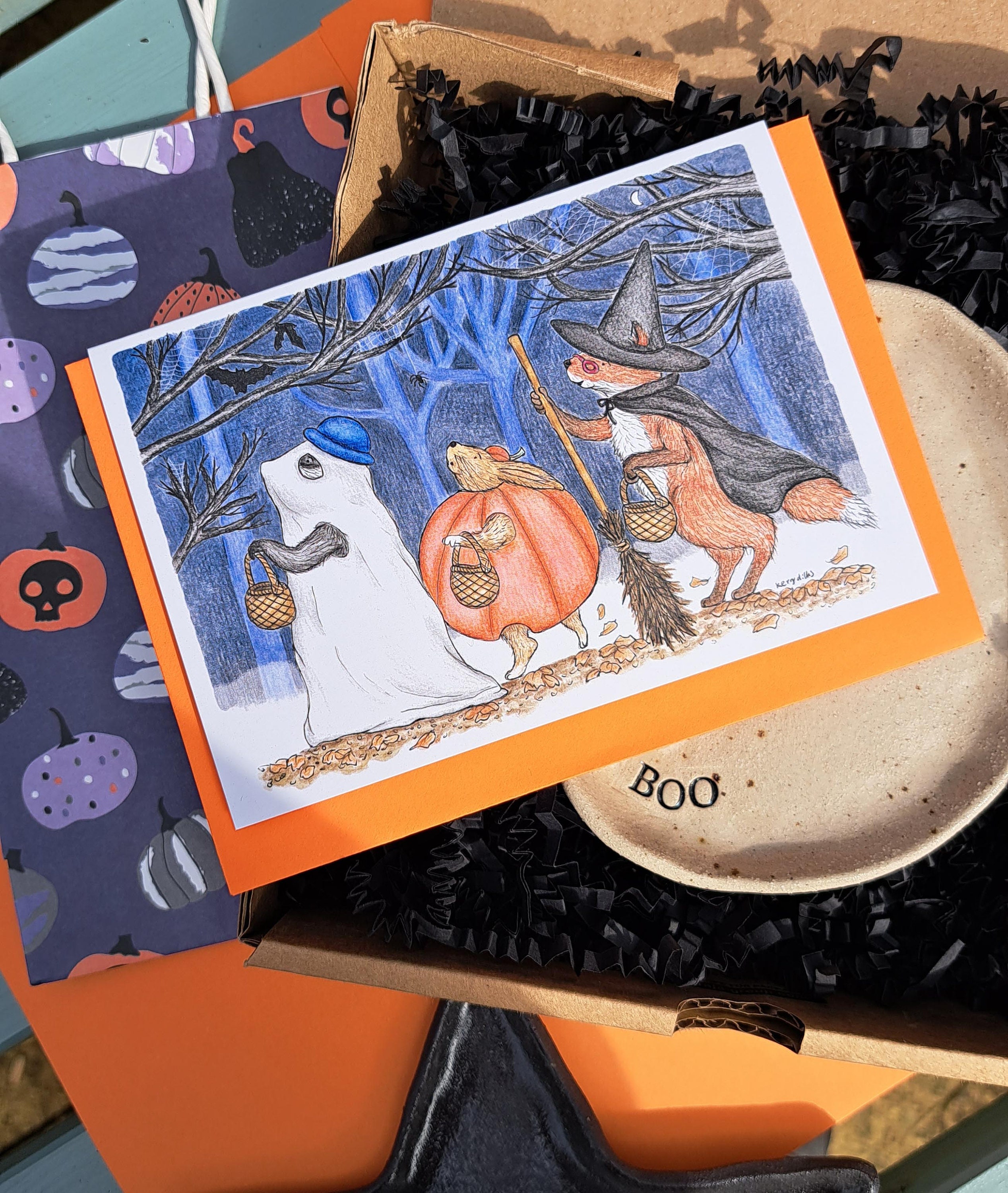 Trick or Treat Greetings Card - Etsy