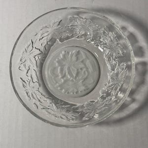 Vintage Fantasia Poinsetta Obstschalen - Princess House Crystal - Fantasia Muster
