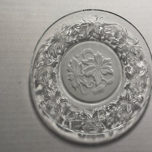 Vintage Fantasia Dessert Plates 6&quot; - Princess House Crystal - Fantasia Pattern