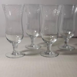 Parfait Glass Set of four by Princess House Heritage Collection etched
