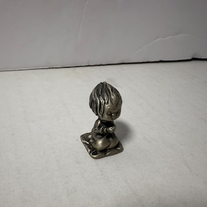 Little Gallery Pewter Figurines - Praying boy -  by HALLMARK GOLD CROWN