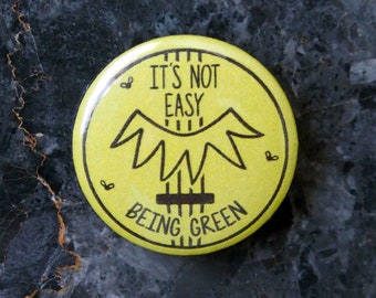 Insignia de fan de la Rana Gustavo / Los Teleñecos / No es fácil ser ecológico / Banjo / Jim Henson / Parche de Plaza Sésamo de la Rana Teleñeca