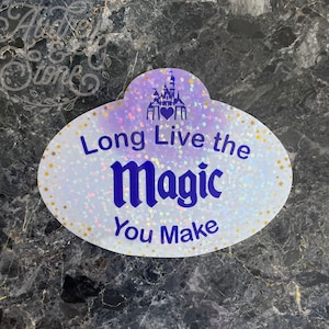 Cast Member Appreciation Sticker | CM Badge | Disney World | Disneyland Magic Kingdom Castle Employee Glitter Name Tag Thank You Holo