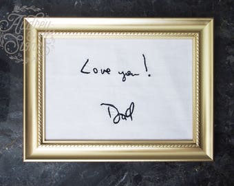 Custom Handmade Embroidered Handwritten Note | Handwriting Replica | Love note | Creative Gift Idea | Embroidery | Sewing | Sewn