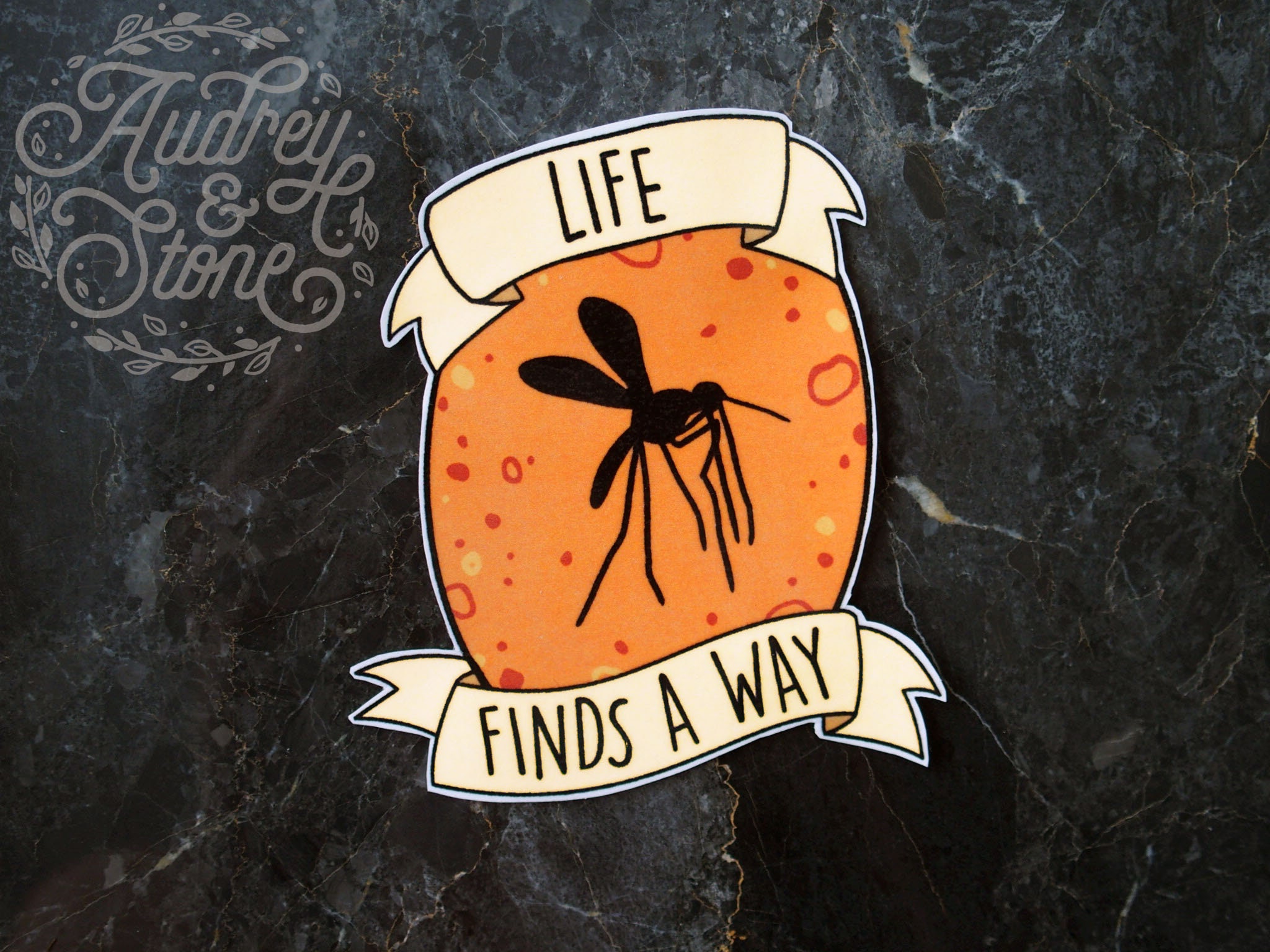 Life finds a way. Jurassic World Sticker.