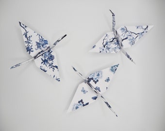 Origami Cranes - Blue&White Porcelain