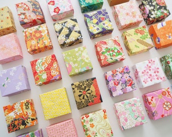 Lot de 1 ou 20 coffrets cadeaux origami en papier yuzen japonais washi fait main, coffret cadeau personnalisé, cadeau de mariage, cadeau de fête, coffret cadeau de Noël