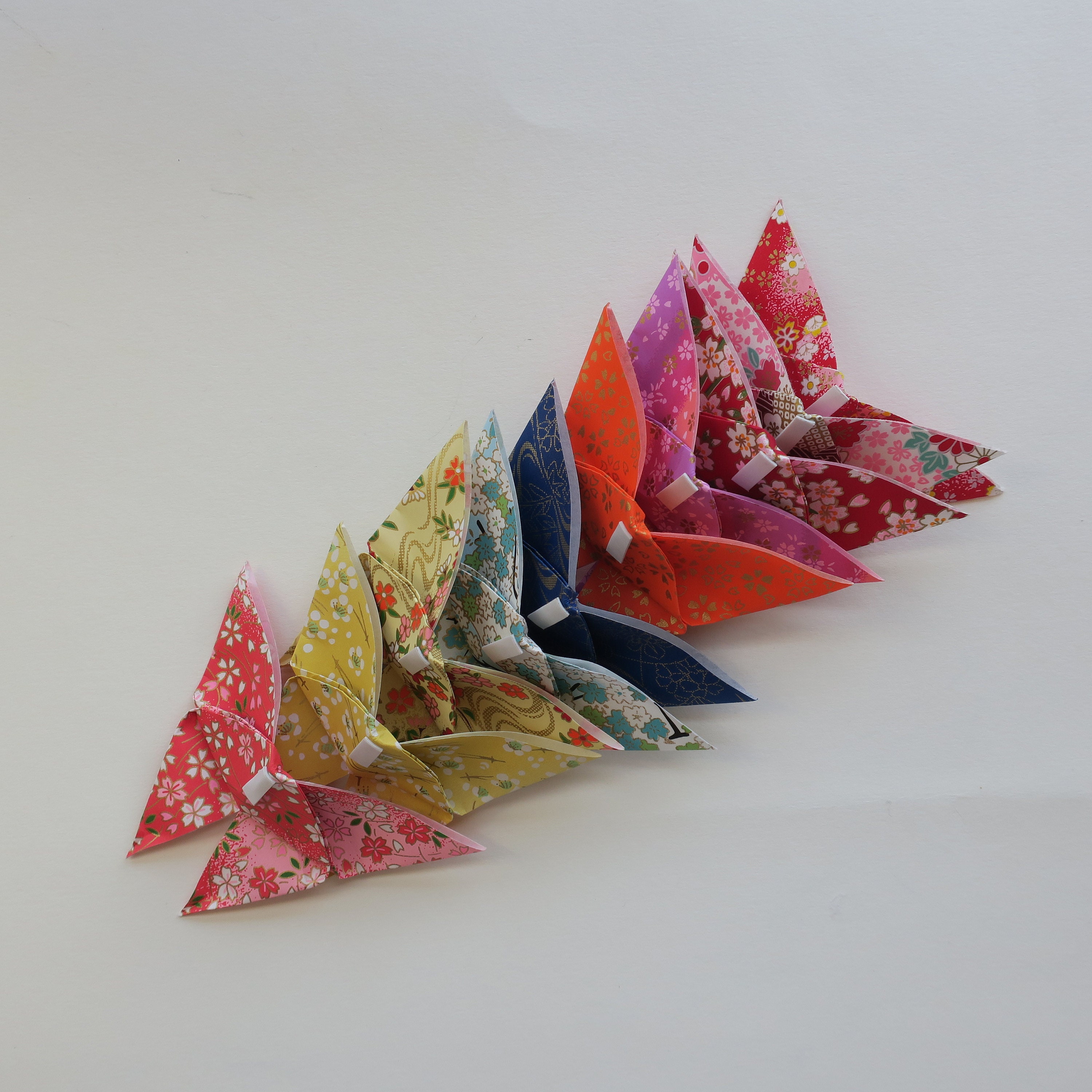 Pack of 5 Large Yuzen Washi Paper Origami Butterflies, Decoration, Wedding,  Birthday, Wall Sticker,window Display, Custom 