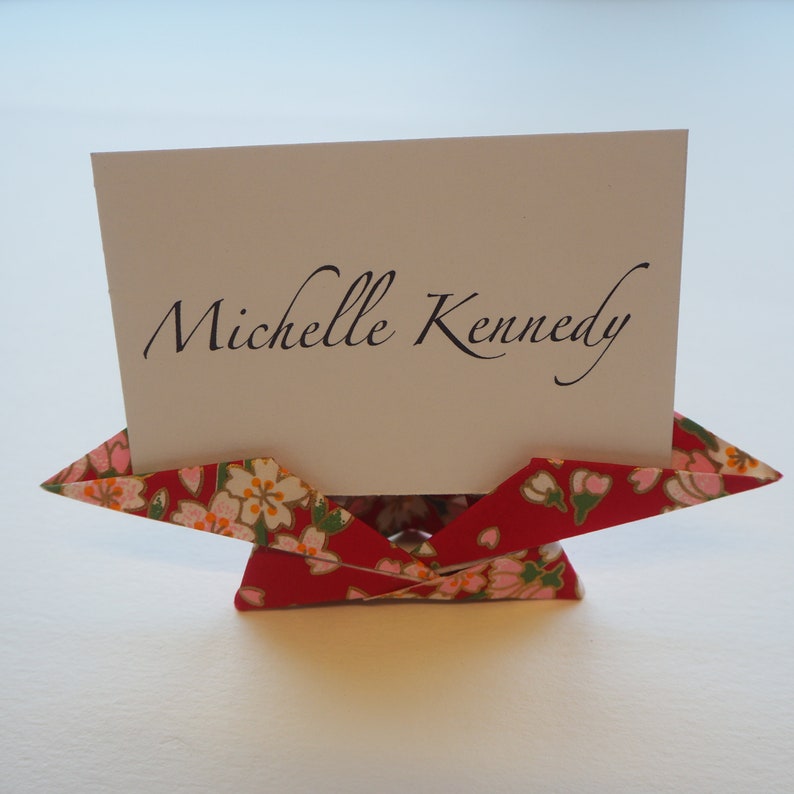 Handmade Origami Simple Geometric Place Card Name Holder Etsy