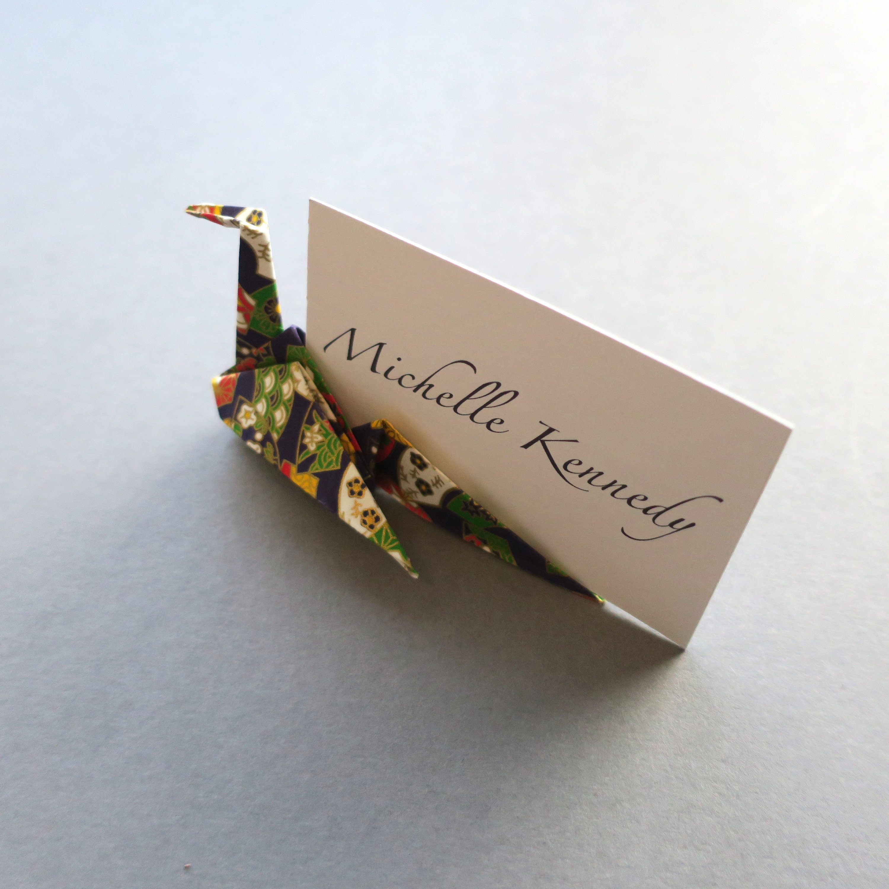 Handmade Paper Origami Crane Place Card Name Holder Japanese Etsy UK