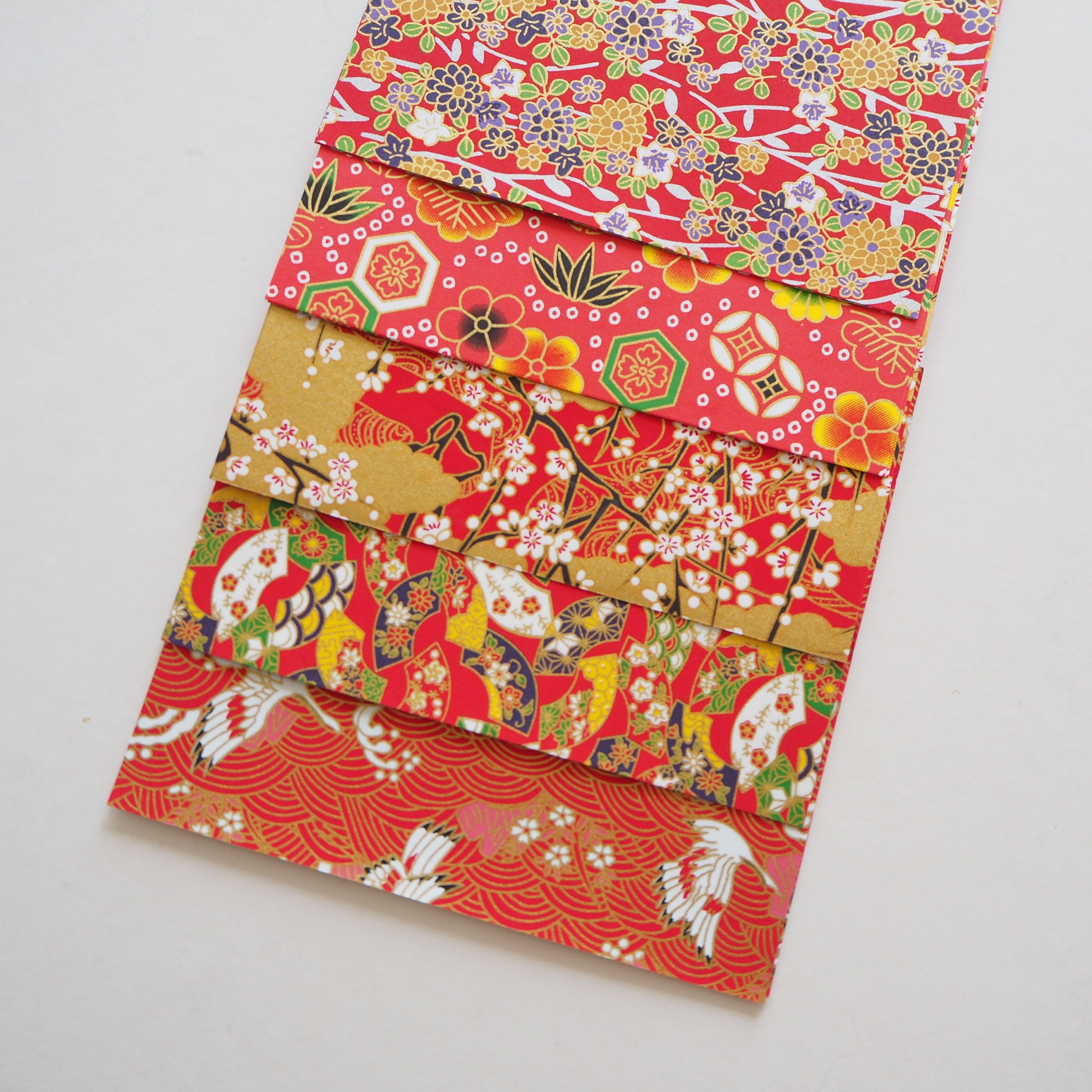 Red Origami Paper Value Pack, Japanese Inspired, 6 in X 6 In, to