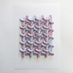 Origami Windmill Tiles Artwork, wall decoration