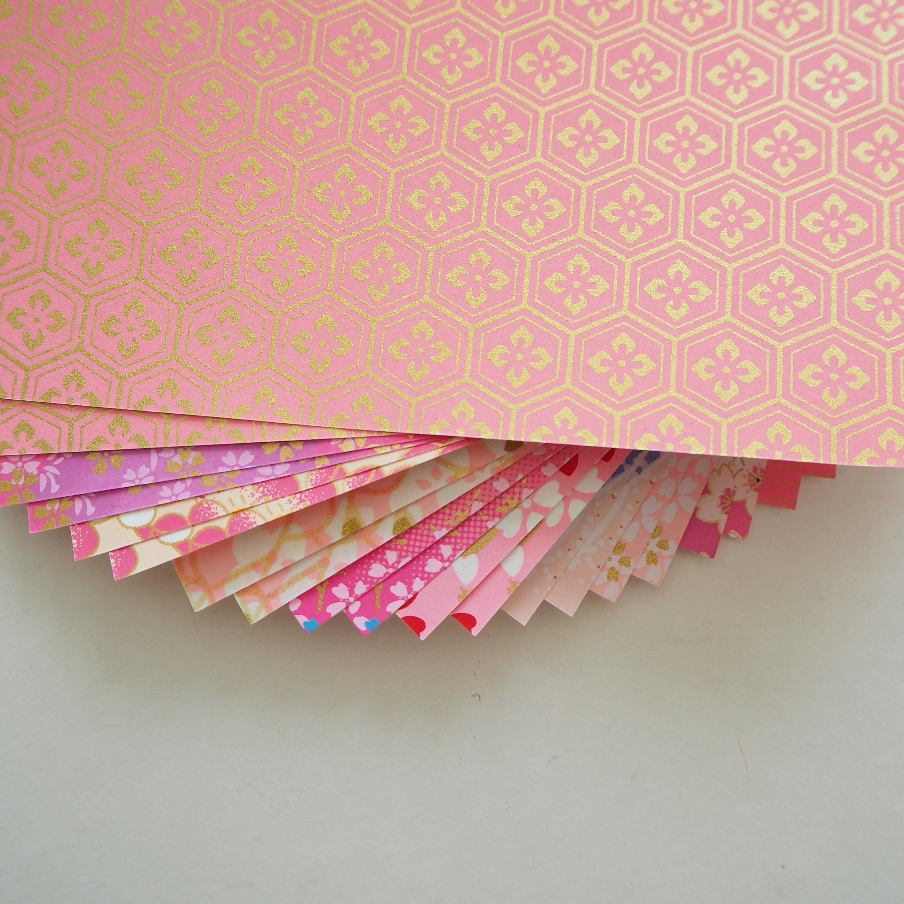 20 Sheets Pink Themed Colours Washi Origami Paper Mixed Pack 14x14cm - Etsy