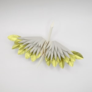 Paper Feathered Crane - Hidden Gold