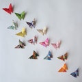 Handmade Washi Paper Origami Butterflies: Colorful Decorations (Set of 10)
