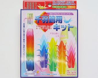 Origami Crane Paper Kit, 19 colours, 7.5×7.5cm