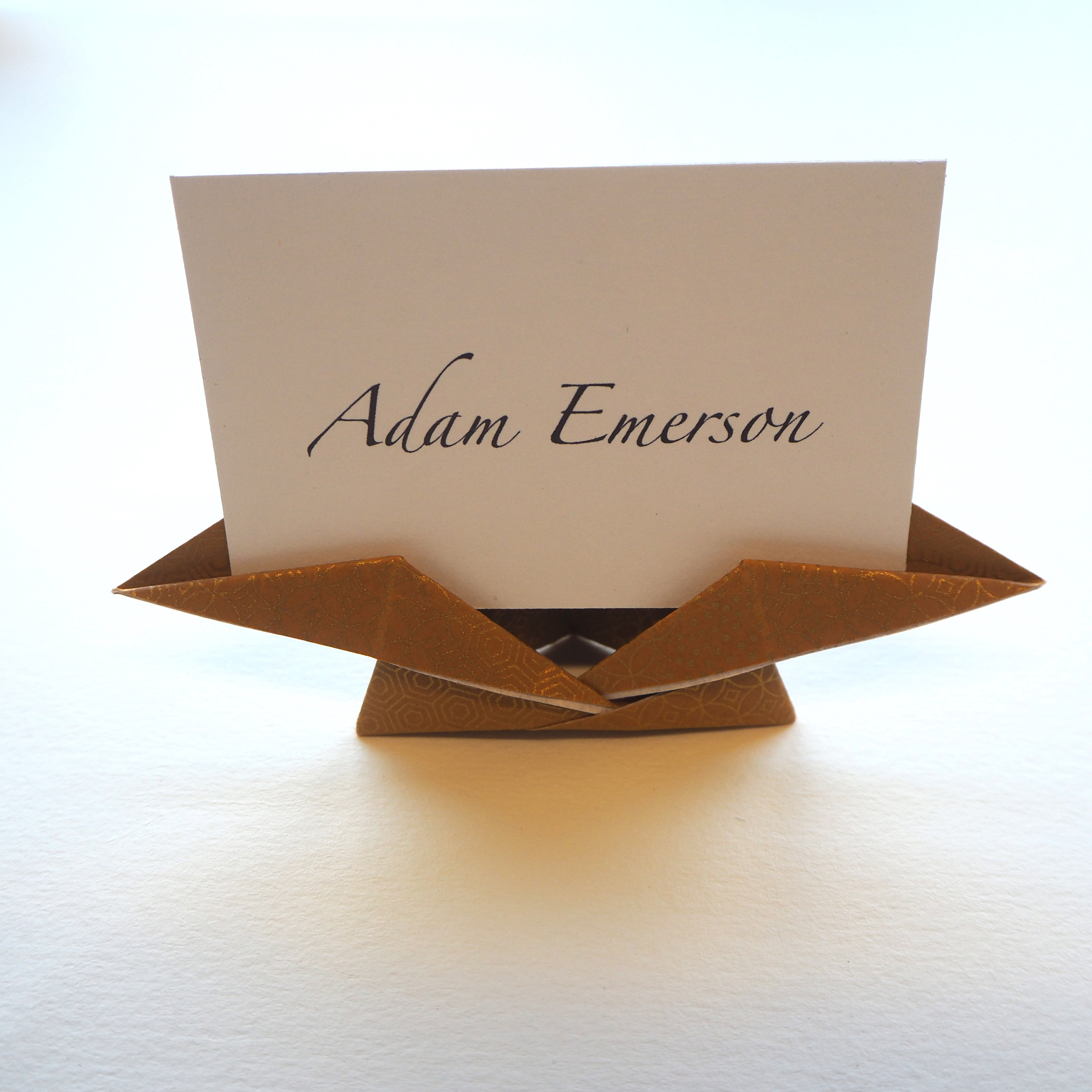 Handmade Origami Simple Geometric Place Card Name Holder Etsy