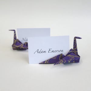 Origami Kranich Tischkartenhalter - Paisley Lokta