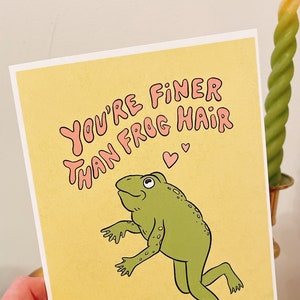 Frog Hair Valentine greeting card