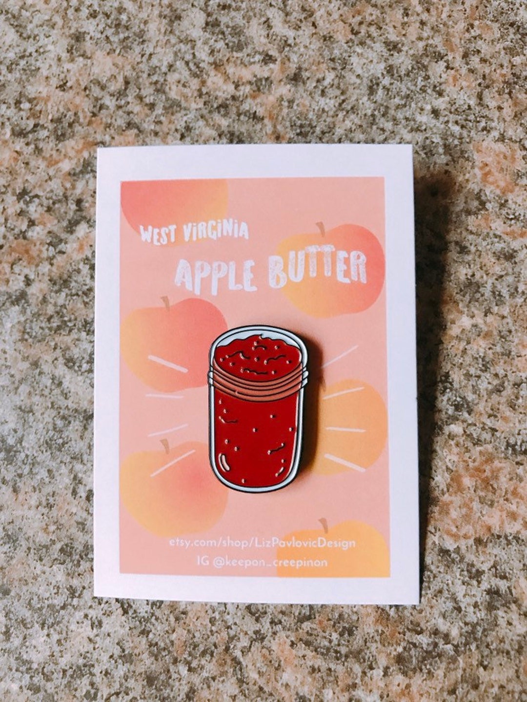 West Virginia Apple Butter Enamel Pin Etsy