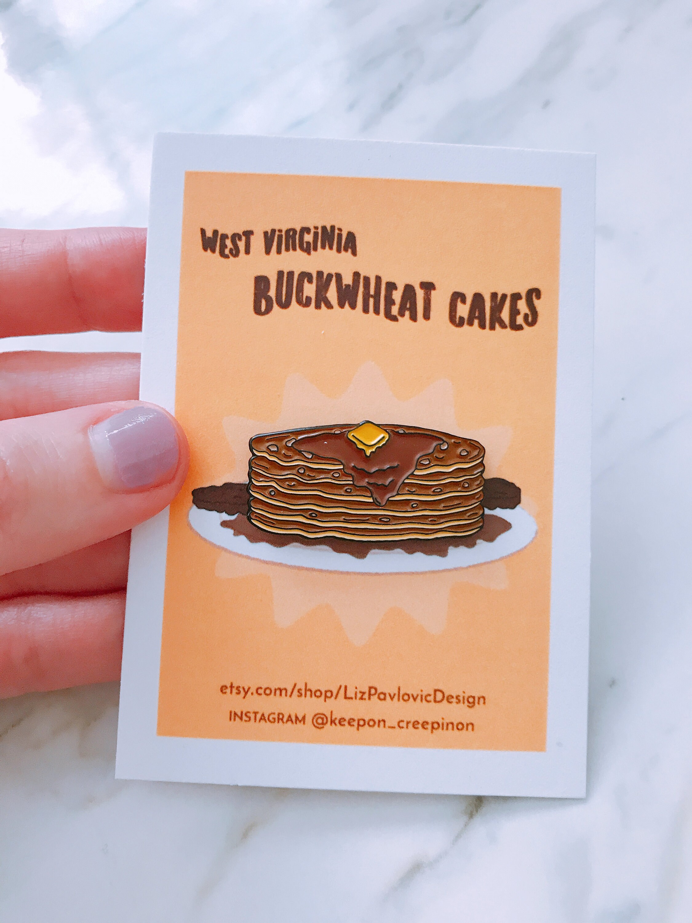 West Virginia Buckwheat Cakes Enamel Pin Etsy
