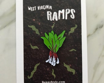 West Virginia Ramps enamel pin