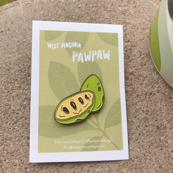 West Virginia Pawpaw enamel pin