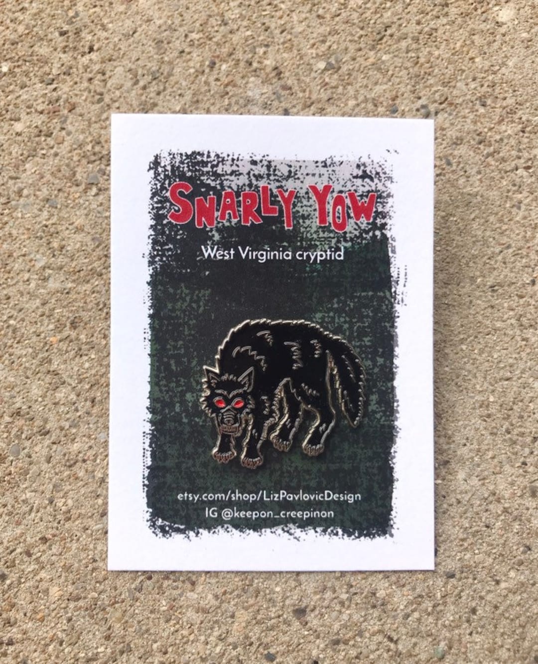 Snarly Yow Enamel Pin Etsy