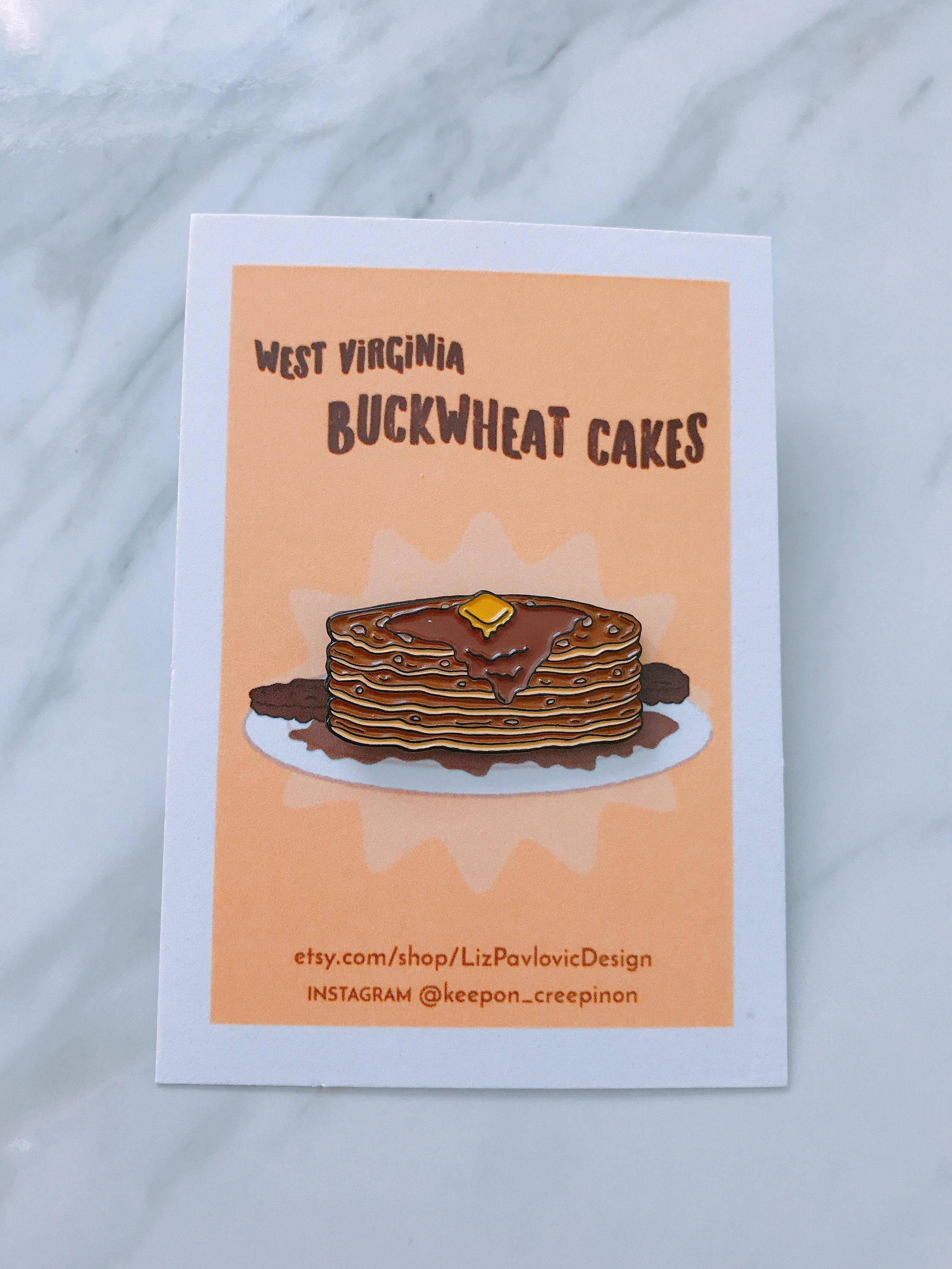 West Virginia Buckwheat Cakes Enamel Pin Etsy