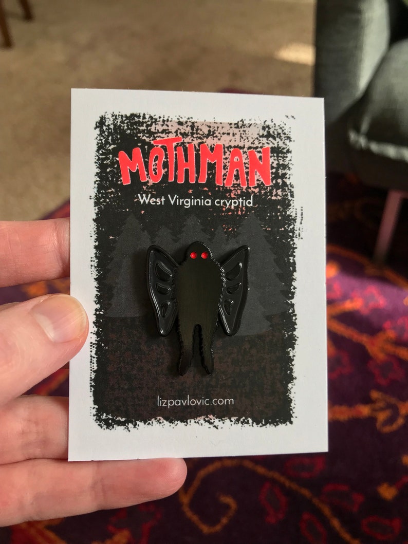 Mothman enamel pin image 2