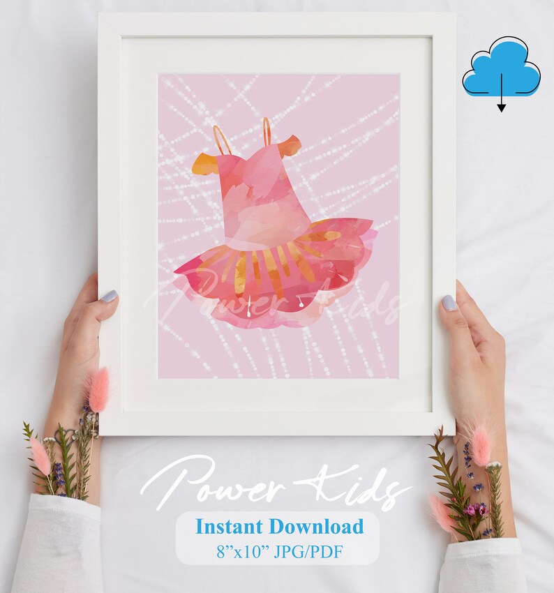 Ballet Dress Wall Art Ballet Print Ballet Nursery Printable Etsy
