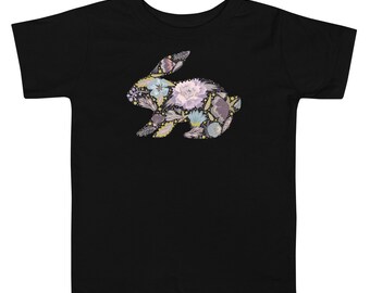 Floral Bunny Toddler Short Sleeve Tee