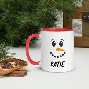 Custom Snowman Mug with Color Inside