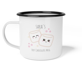 Personalized Marshmallow Kids Hot Chocolate Christmas Mug, Kids Mug, Kids Stocking Stuffer , Personalized Kids Christmas Mug,