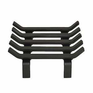 Puede incluir: Rejilla de chimenea de metal negro con cinco barras horizontales y dos patas verticales. La rejilla est&aacute; dise&ntilde;ada para sostener los troncos para quemar en una chimenea.