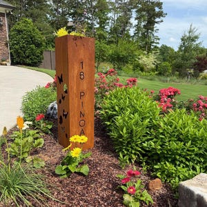 Heavy Duty Steel Planter Pillar, Butterfly and Custom Cut-outs - Made in USA