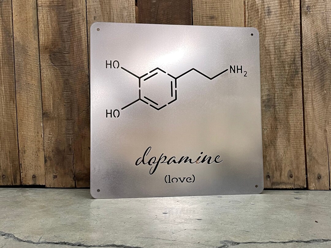 Dopamine (love) - Molecule Art - 12 X 12 CNC Metal Cut - Wall ...