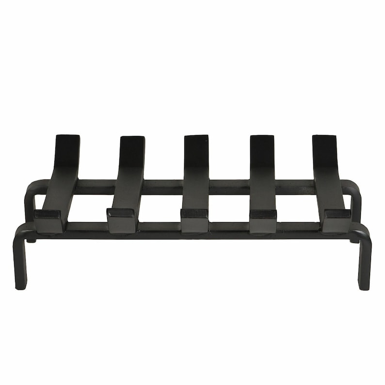 Puede incluir: Rejilla de chimenea de metal negro con cinco barras curvas y dos patas. La rejilla est&aacute; dise&ntilde;ada para mantener los troncos en su lugar para un fuego.