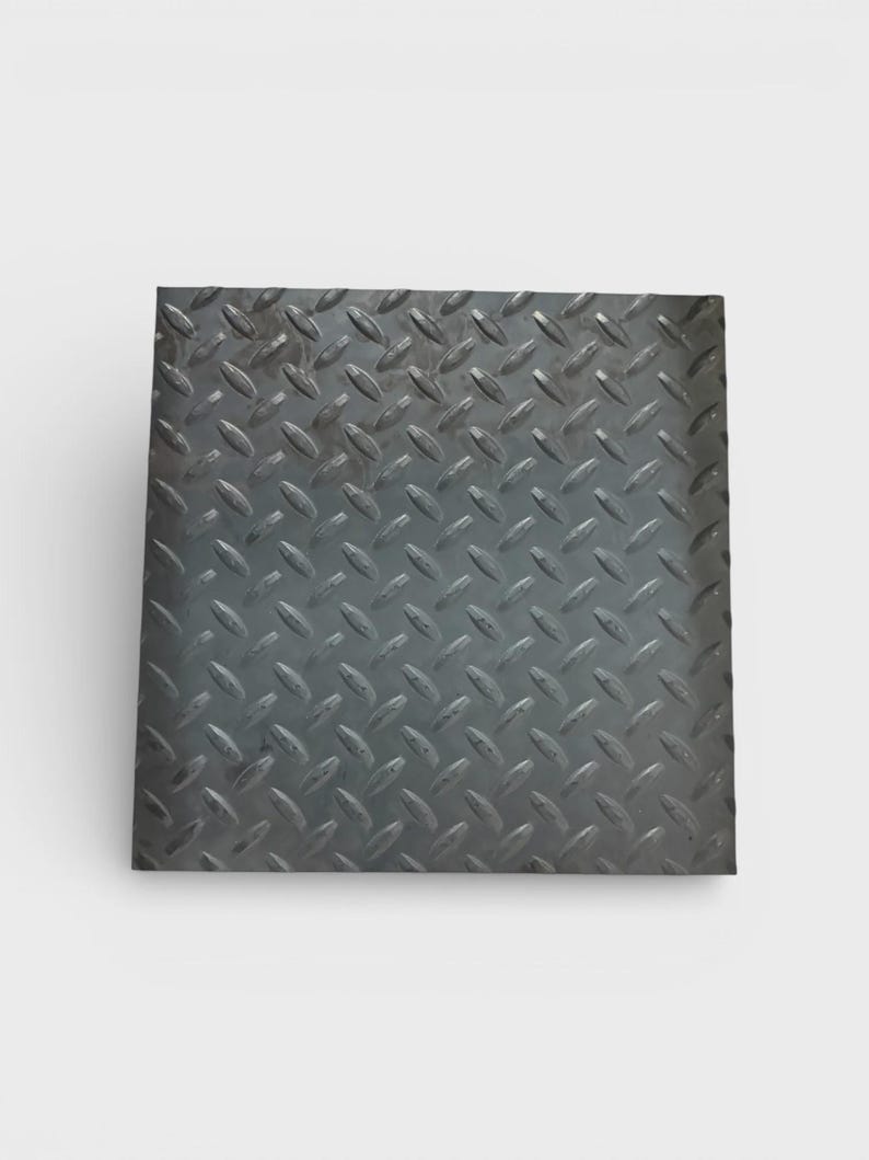 14 Gauge Square Diamond Tread Steel Sheet, Hot Rolled Mild, Mill Finish, Weldable - Made in USA image 1